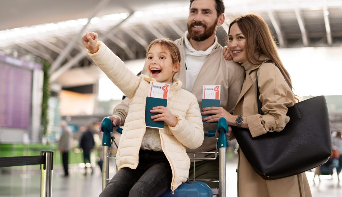 front view young female tourist with pink bag meditating on white background trip emotion sea color summer photo voyage
